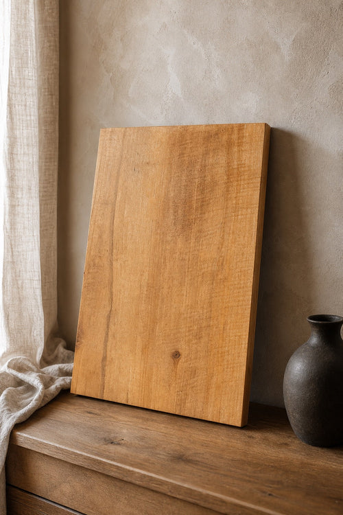 Natürlich gemasertes RISTA Board aus massivem, geöltem Holz